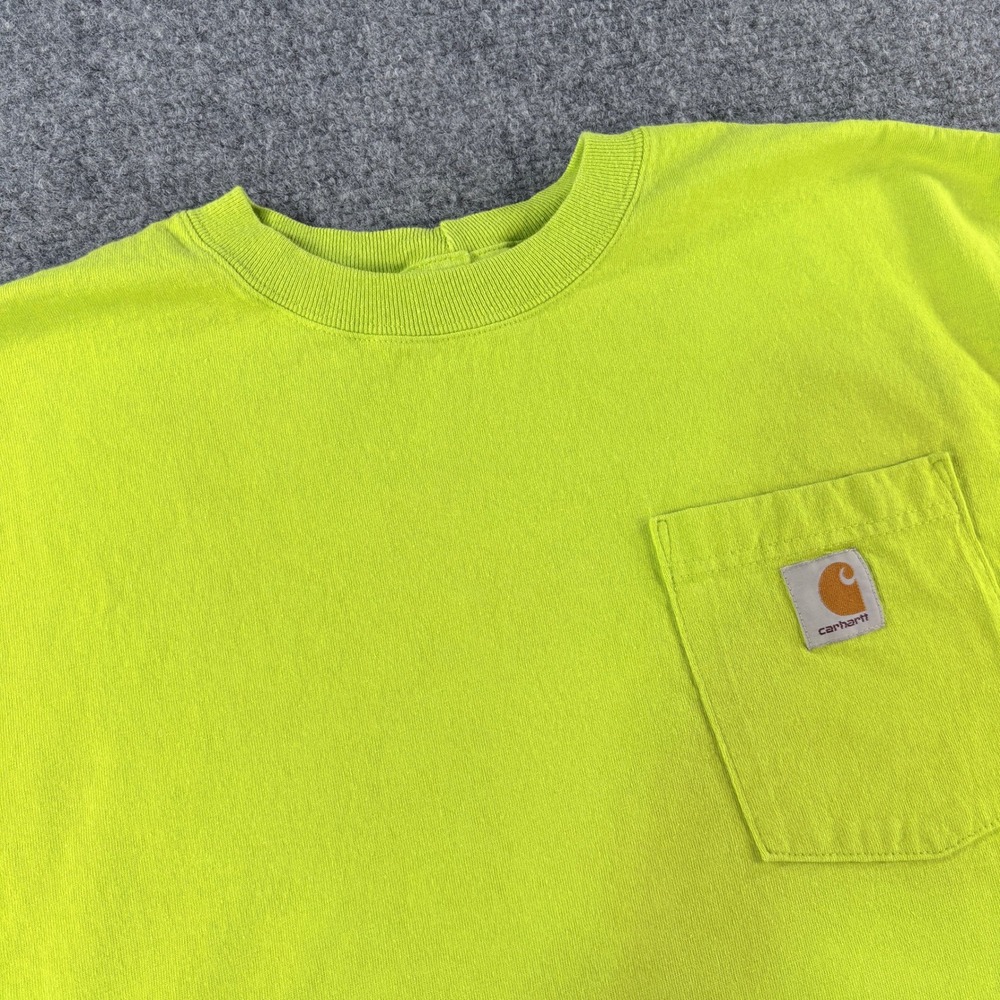 Carhartt Mens K87‎ 327 Original Fit Pocket T-Shirt Lime Green Size M Regular